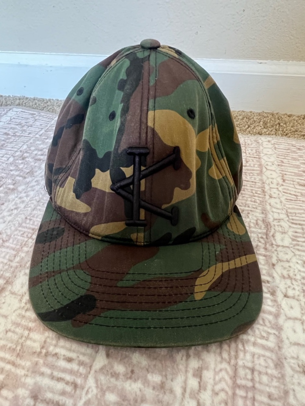 Caffeine and Kilos Camo Snapback hat